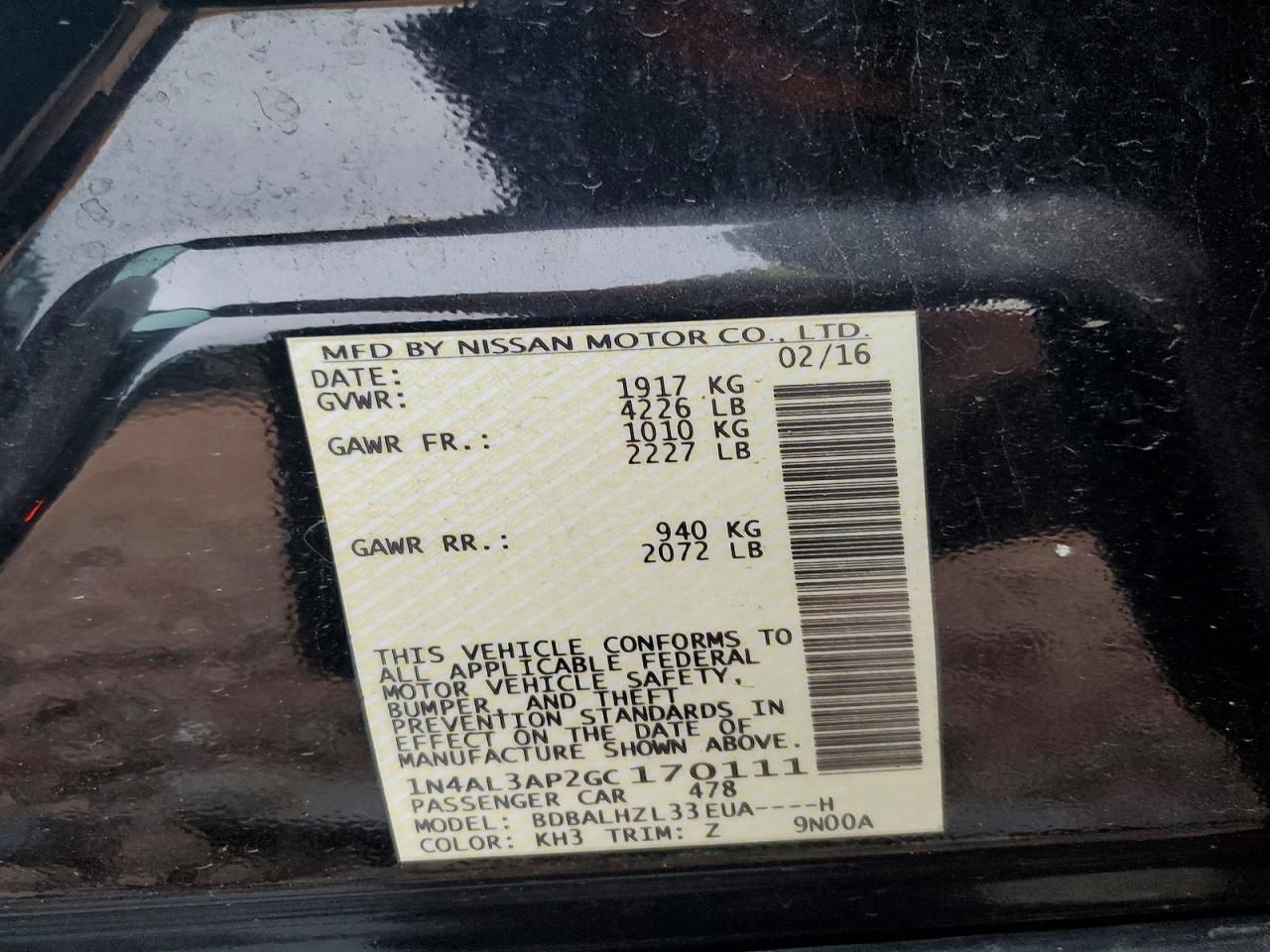 2016 Nissan Altima 2.5