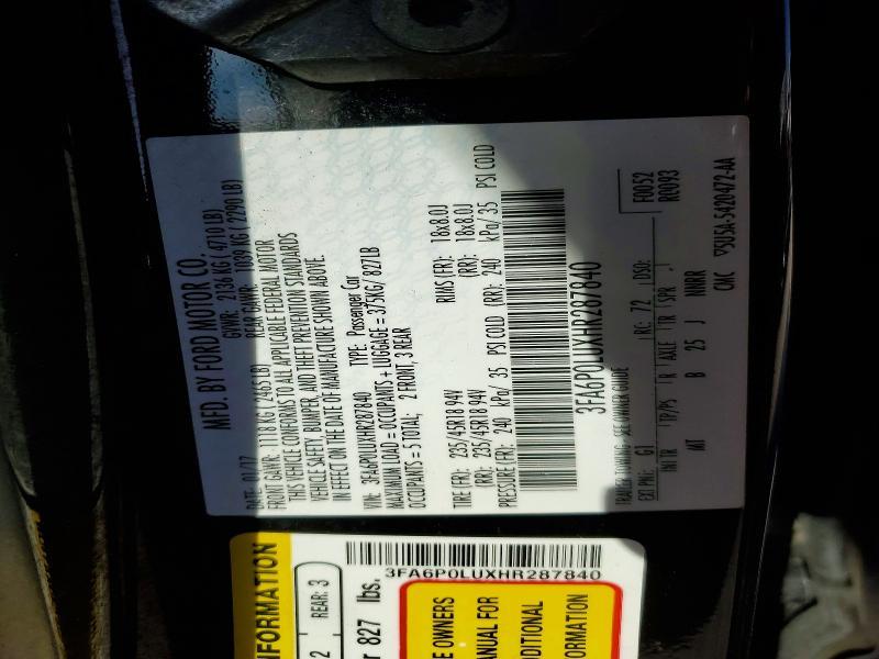 2017 Ford Fusion se Hybrid
