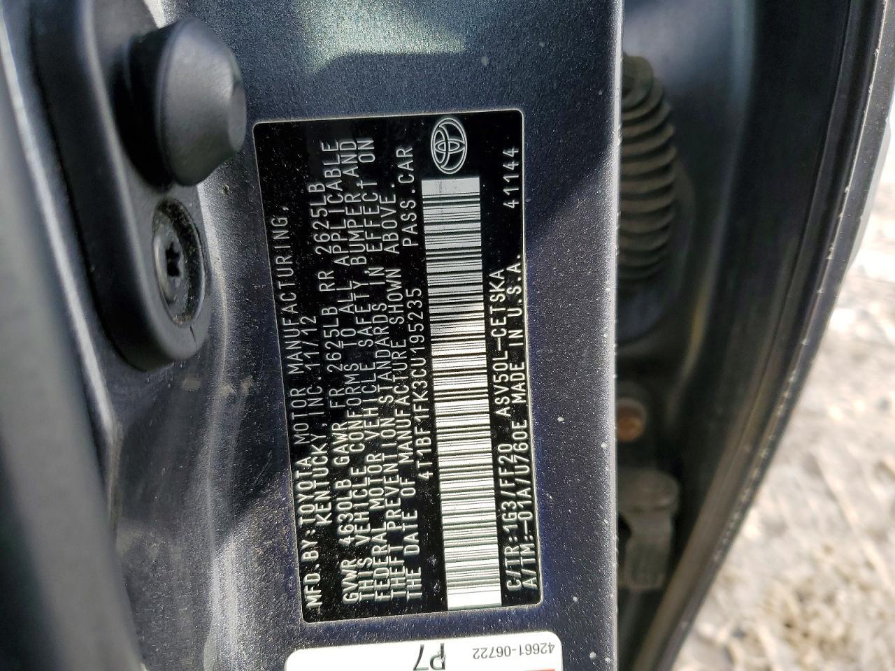 2012 Toyota Camry Base