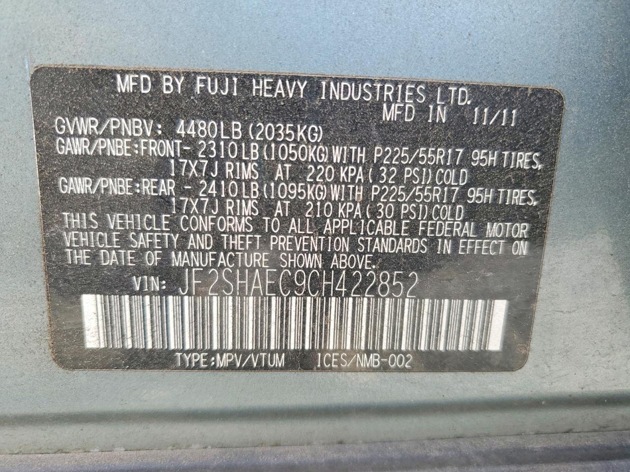 2012 Subaru Forester Limited