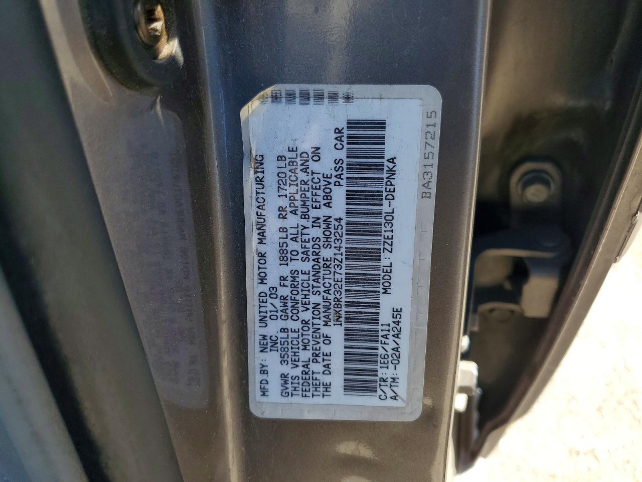 2003 Toyota Corolla ce