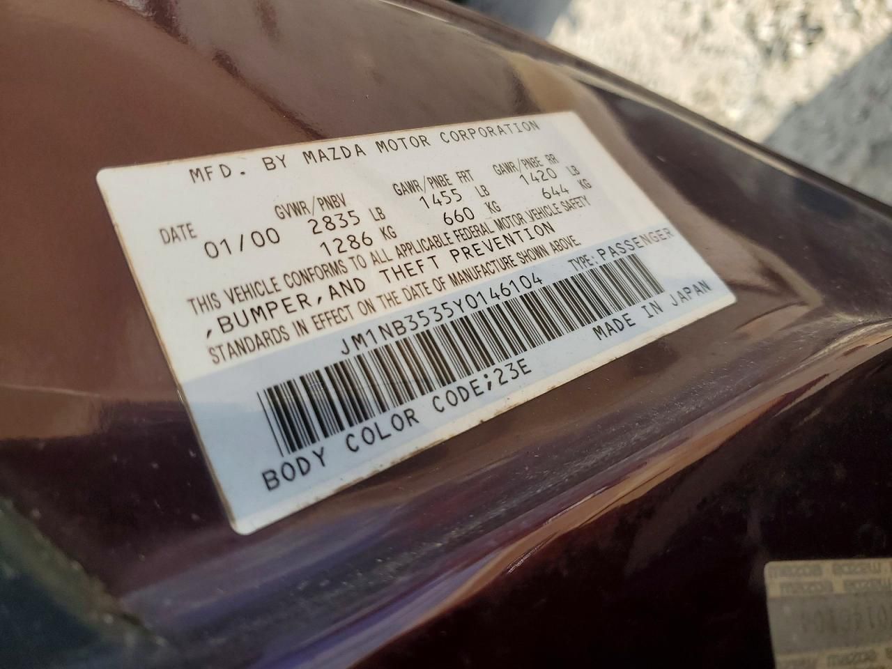 2000 Mazda Mx-5 Miata Base