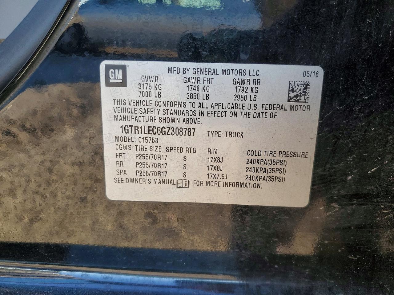 2016 GMC Sierra C1500