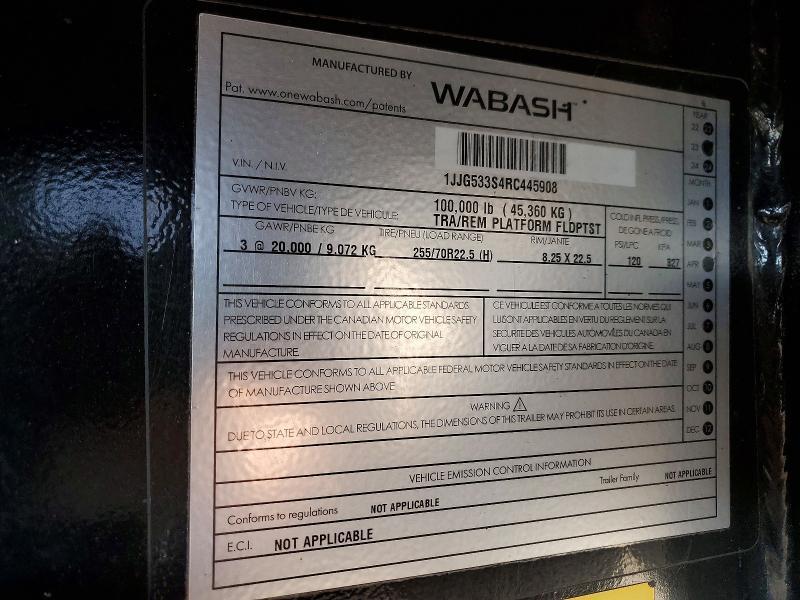 2024 Wabash SH Fldptst Drop Deck Trailer