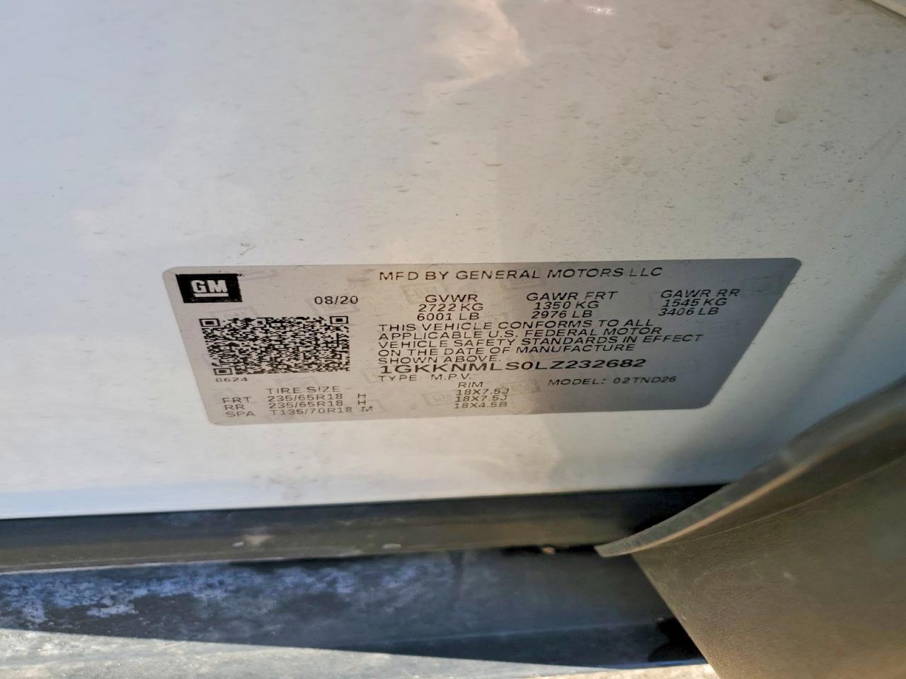 2020 GMC Acadia slt
