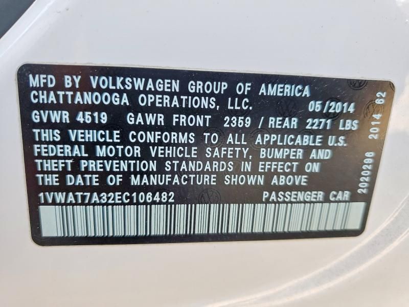 2014 Volkswagen Passat s