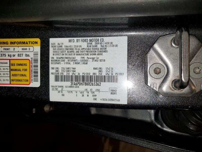 2019 Ford Fusion se