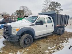 Salvage trucks for sale at Seaford, DE auction: 2015 Ford F450 Super Duty Flatbed Truck