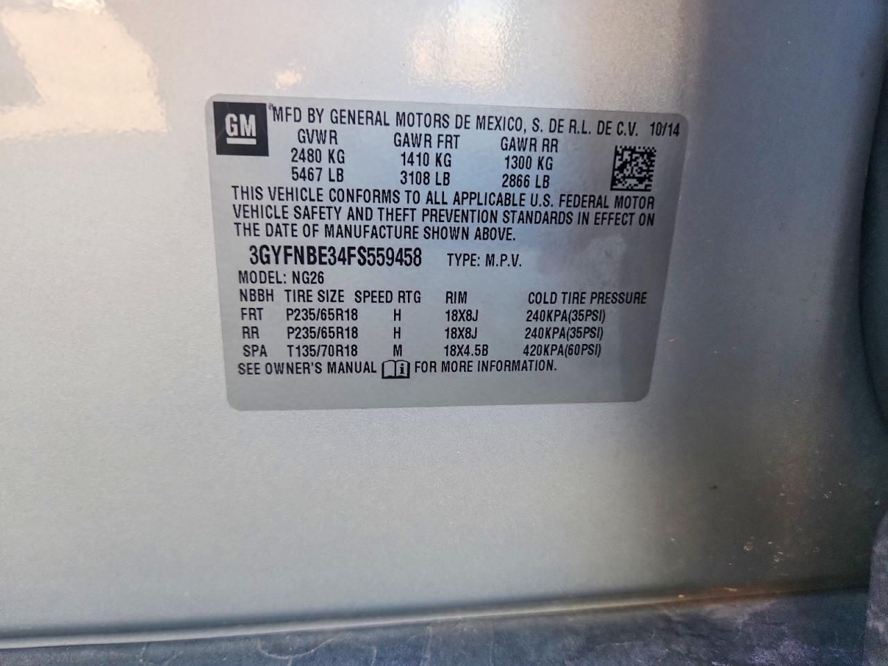 2015 Cadillac Srx Luxury Collection