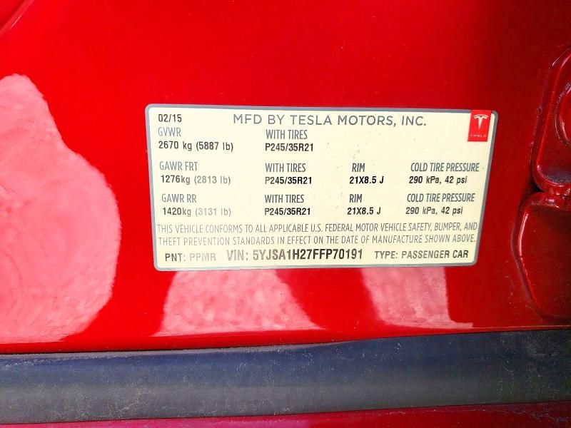 2015 Tesla Model s 85D