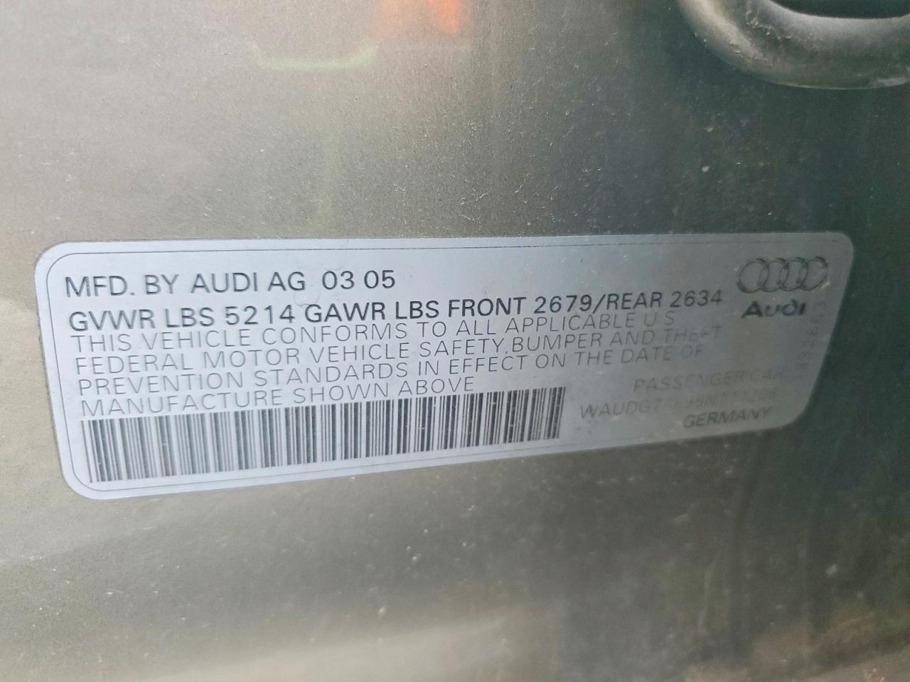 2005 Audi A6 3.2 Quattro