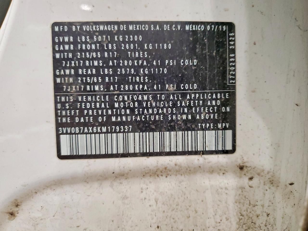 2019 Volkswagen Tiguan s