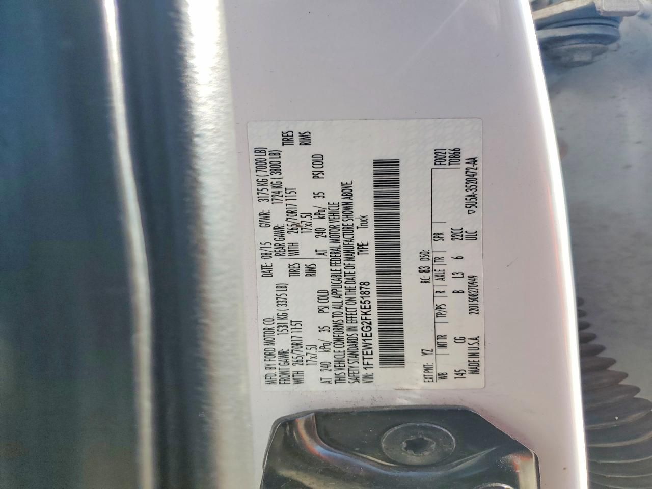 2015 Ford F150 Supercrew