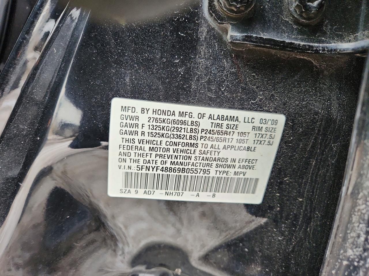 2009 Honda Pilot Touring