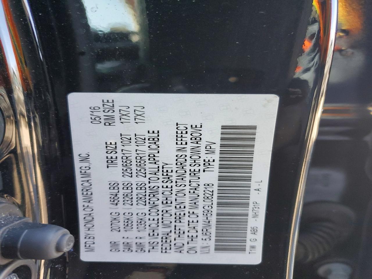 2016 Honda Cr-v ex