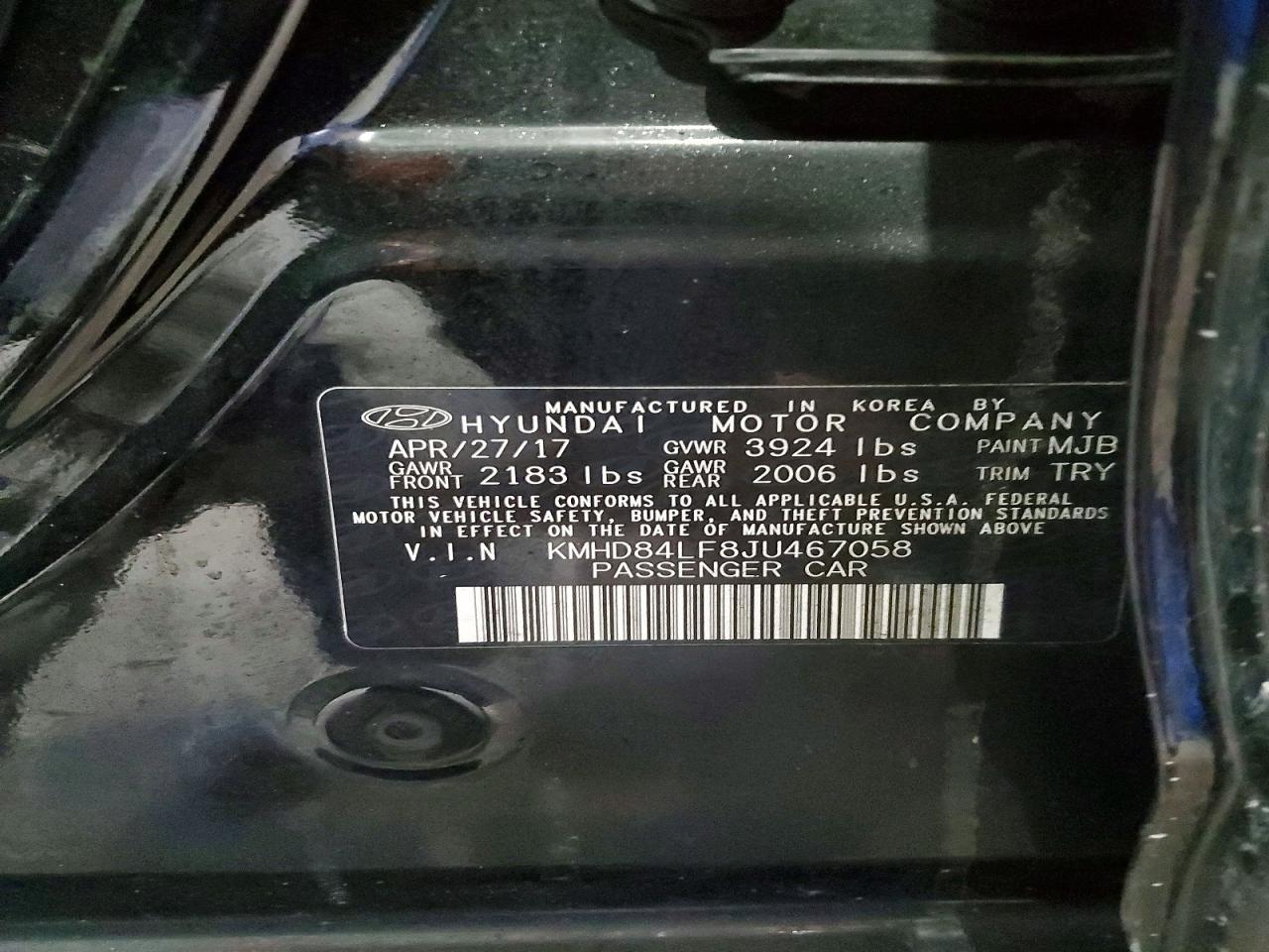 2018 Hyundai Elantra sel