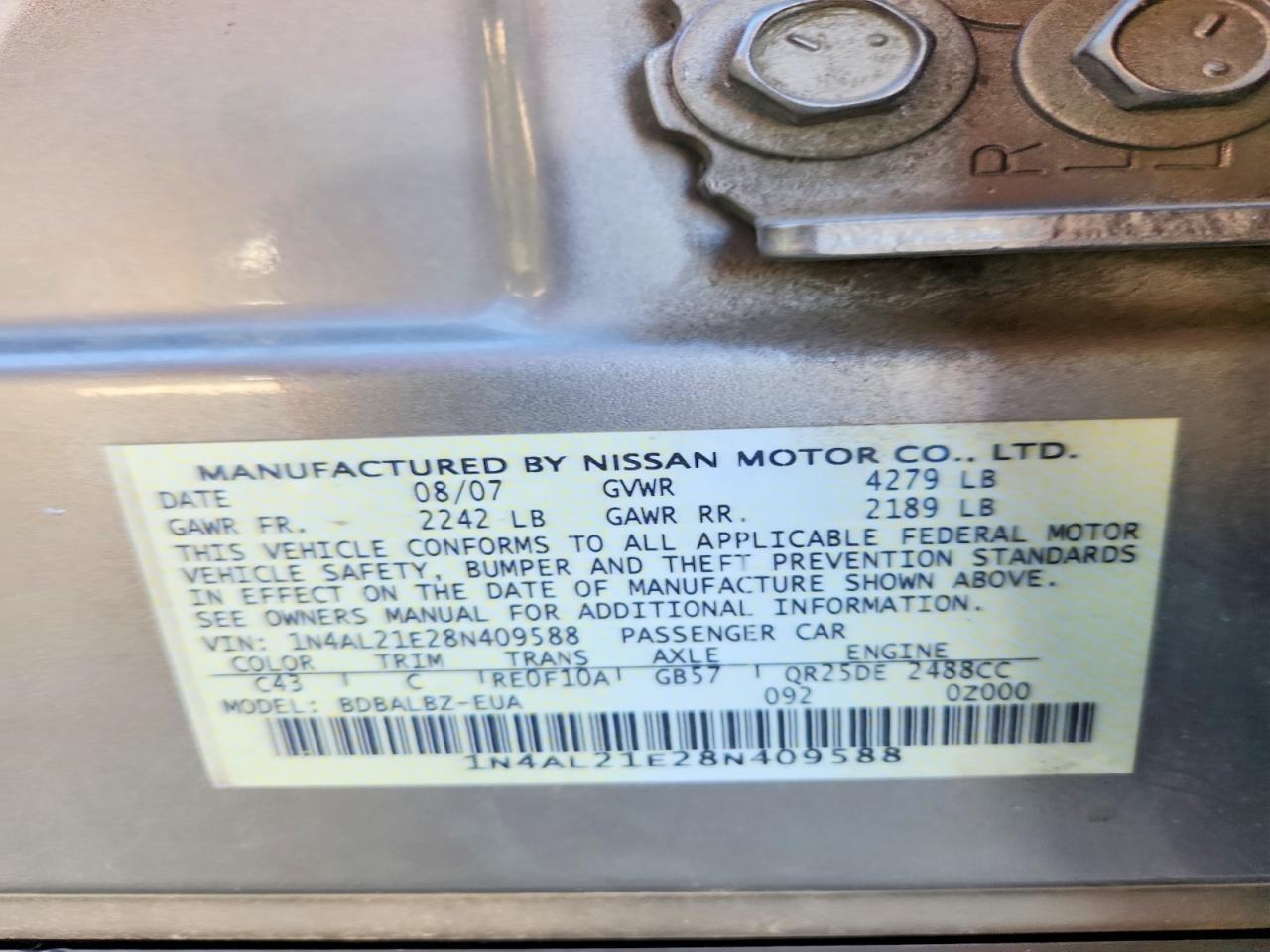 2008 Niss Altima s