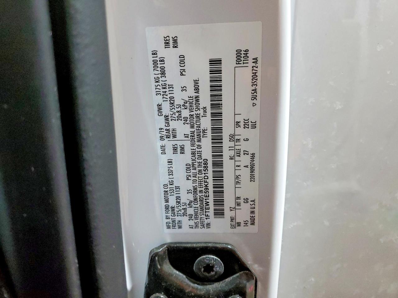 2019 Ford F150 Supercrew