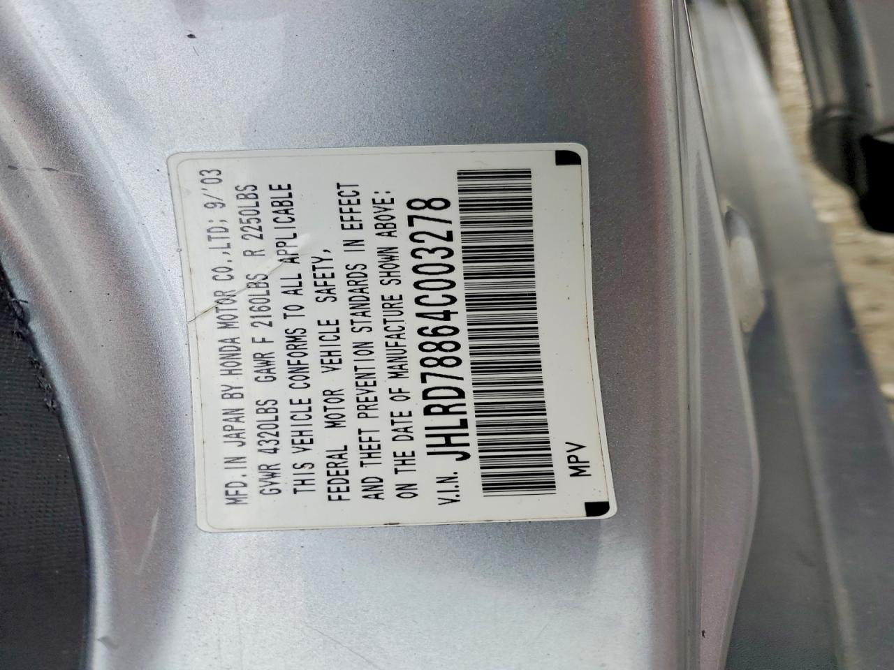 2004 Honda Cr-v ex