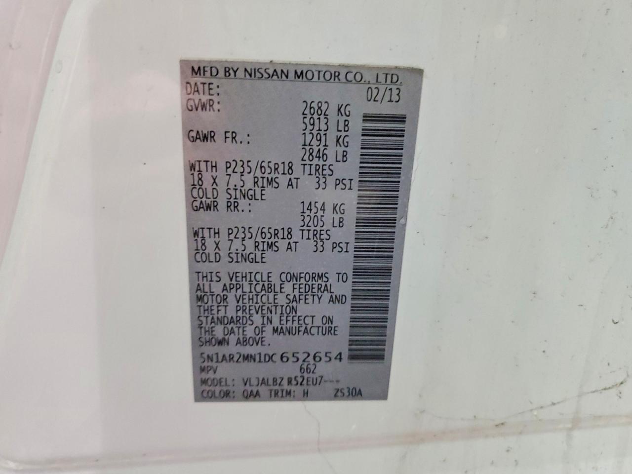 2013 Nissan Pathfinder s