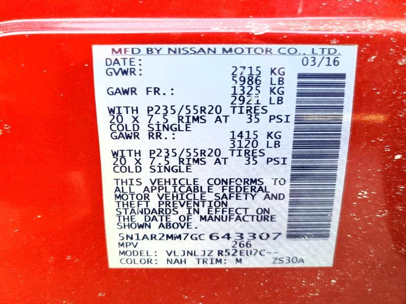 2016 Nissan Pathfinder s