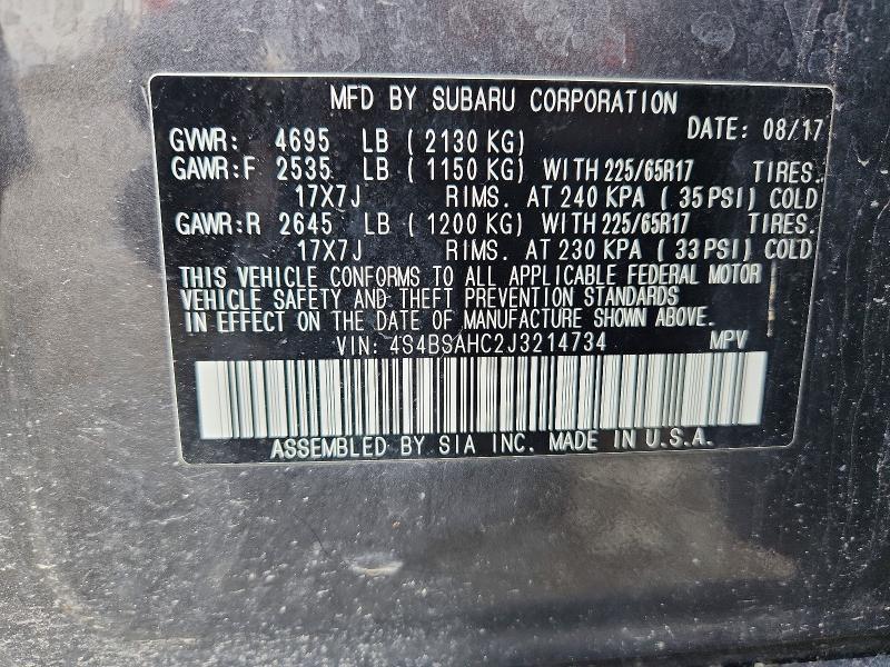 2018 Subaru Outback 2.5i Premium