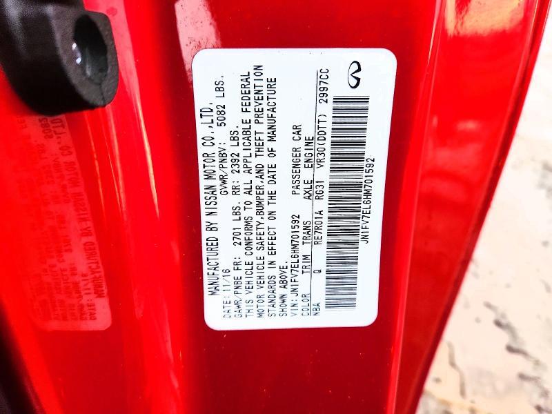 2017 Infiniti Q60 red Sport 400