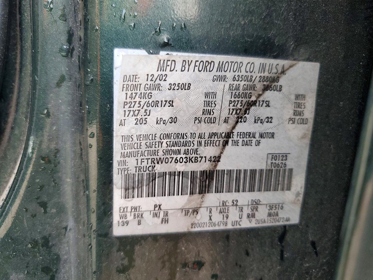 2003 Ford F150 Supercrew