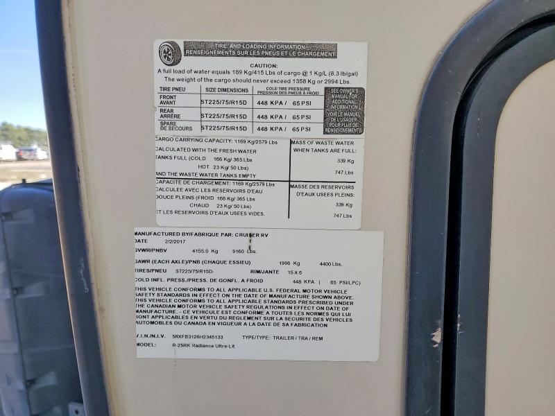 2017 Cruiser Rv SER Radiance Camper