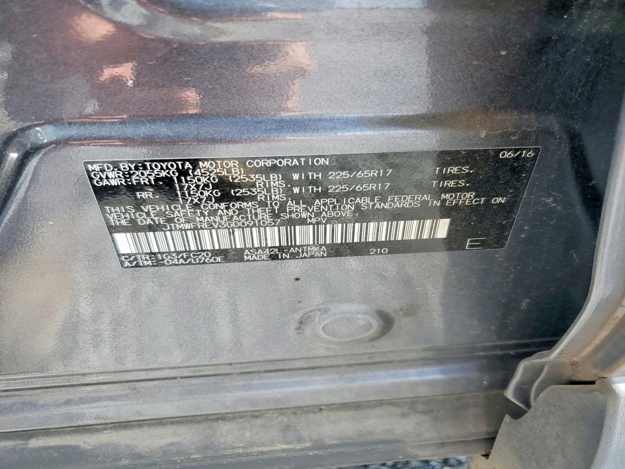 2016 Toyota Rav4 xle