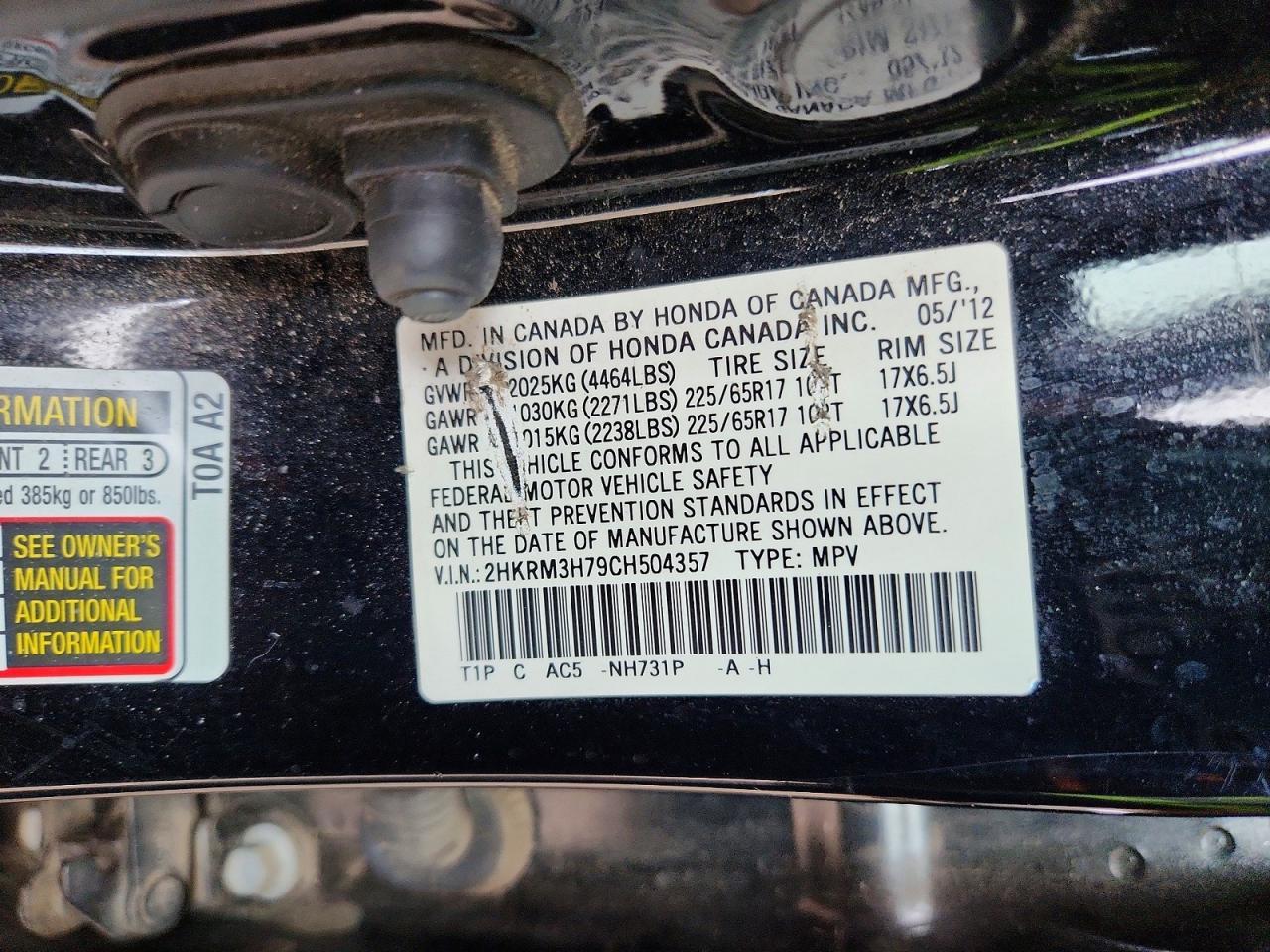 2012 Honda Cr-v exl