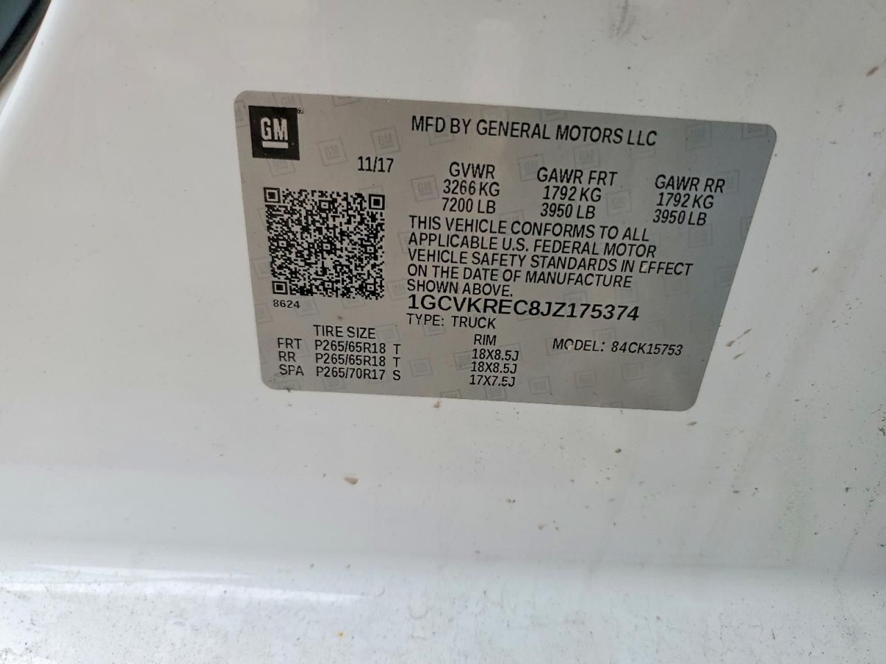 2018 Chevrolet Silverado K1500 lt