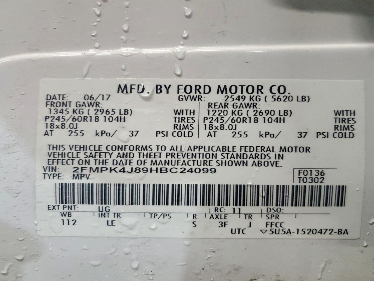 2017 Ford Edge sel