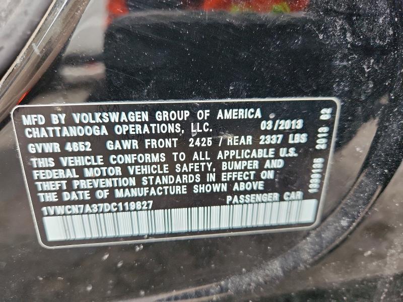 2013 Volkswagen Passat sel