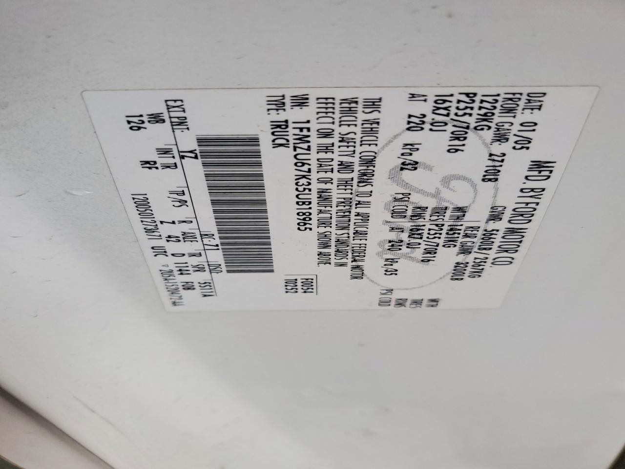 2005 Ford Explorer Sport Trac