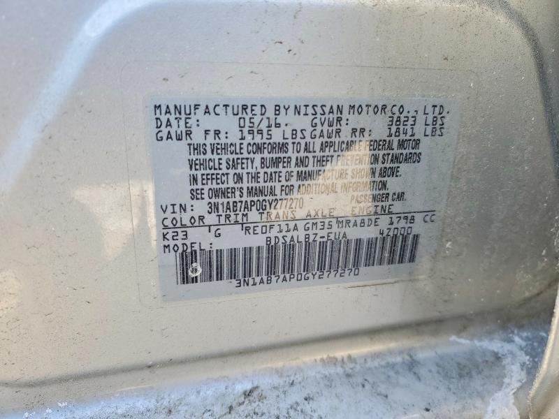 2016 Nissan Sentra s