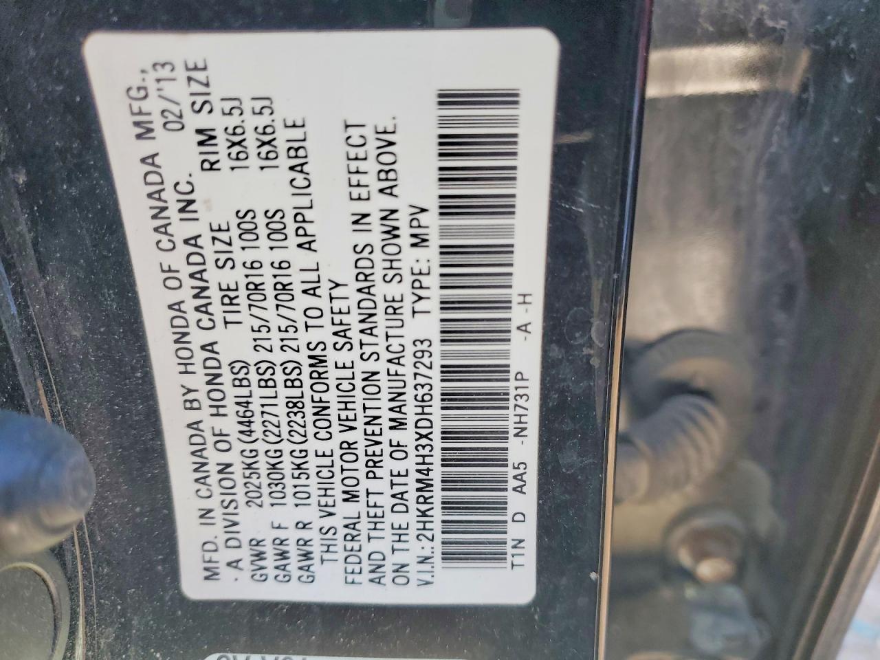 2013 Honda Cr-v lx