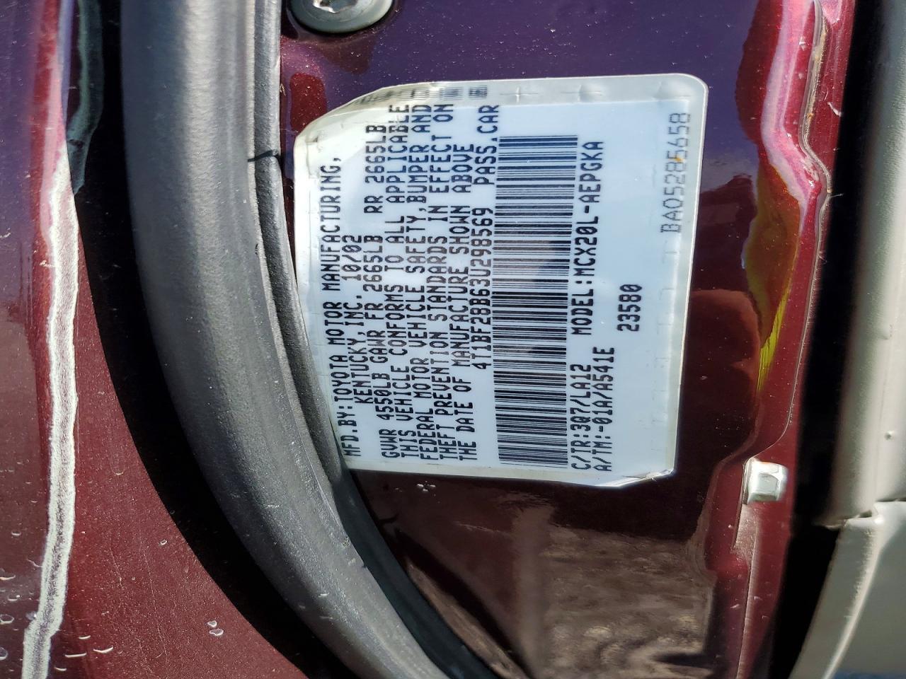 2003 Toyota Avalon xl