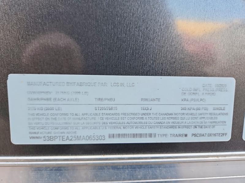 2021 Lgs Industries 2021 Pace PSCBA7.0X16TE2FF Enclosed Cargo Trailer