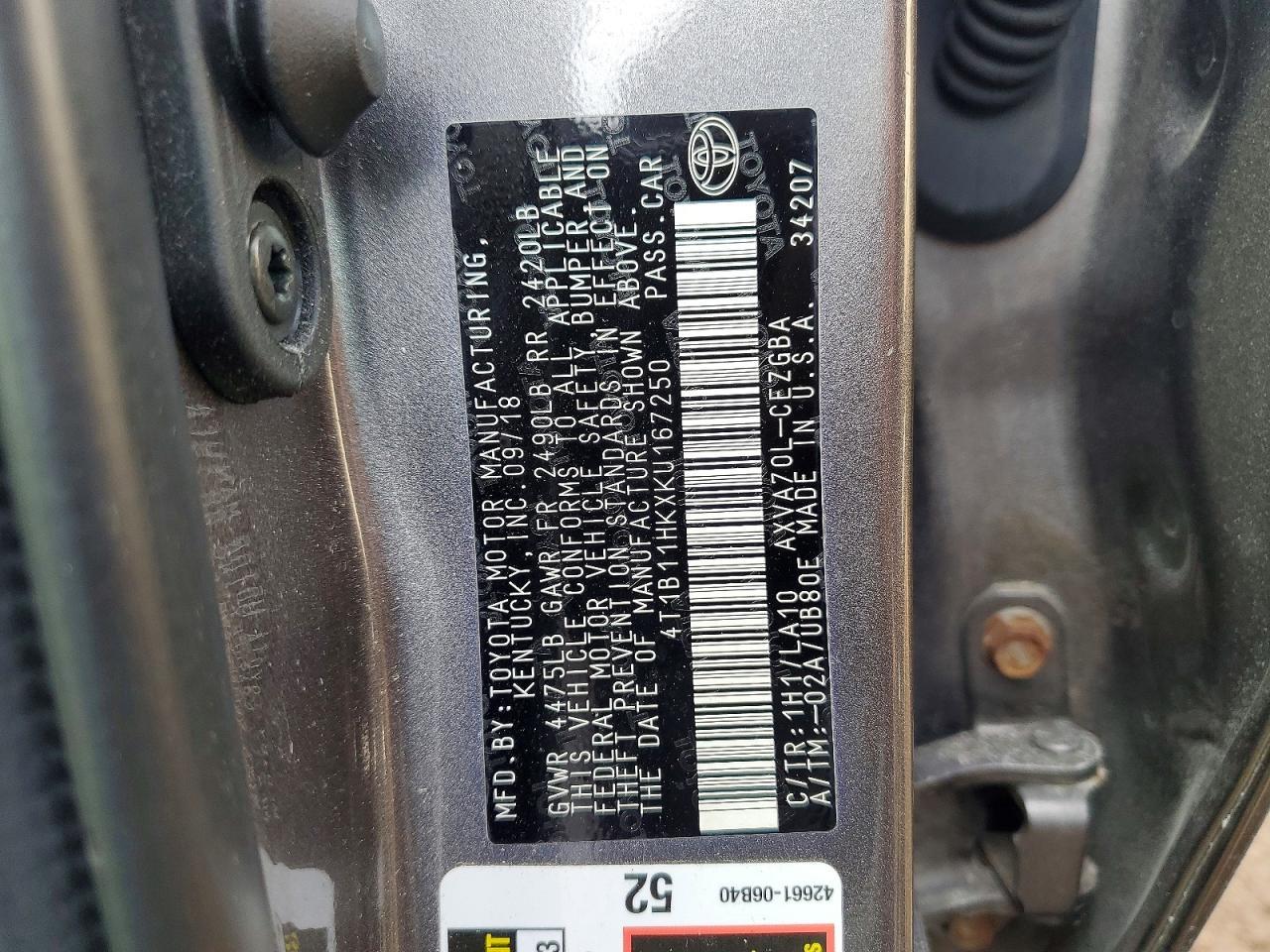 2019 Toyota Camry l