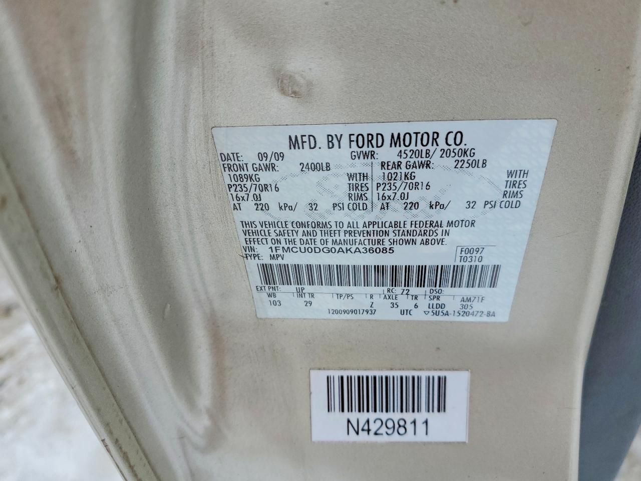 2010 Ford Escape xlt