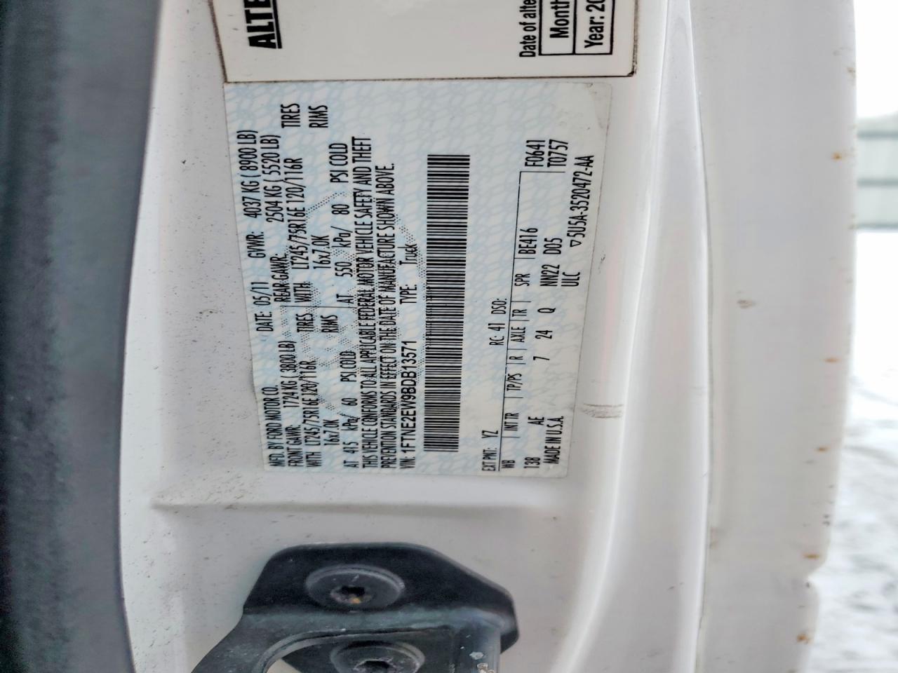 2011 Ford E250 Delivery Van