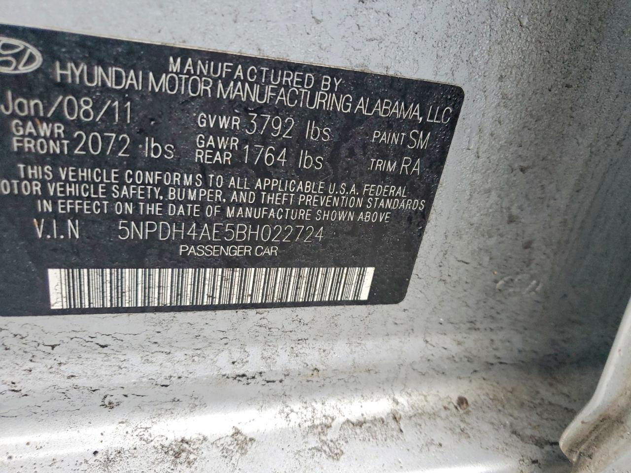 2011 Hyundai Elantra gls