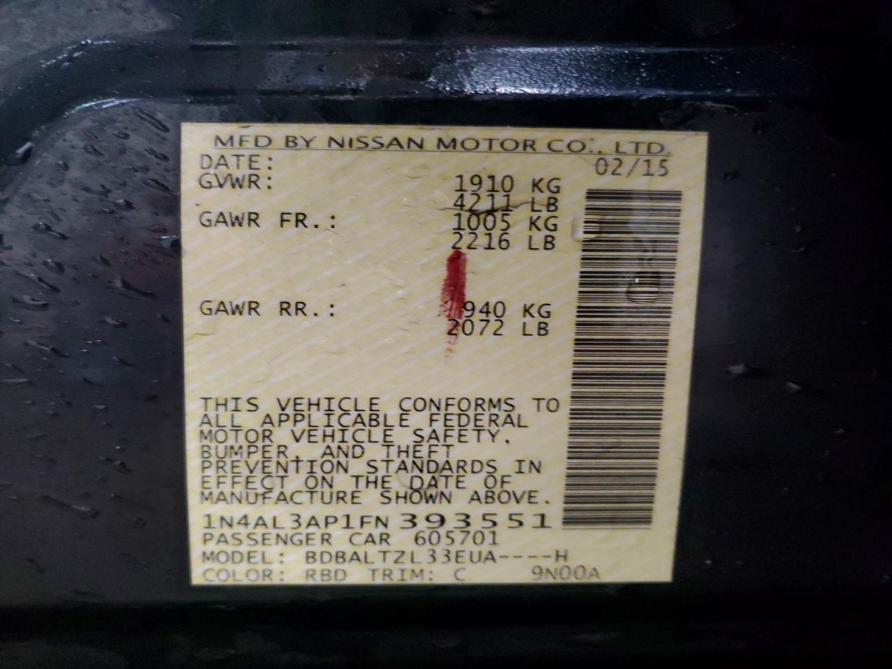 2015 Nissan Altima 2.5