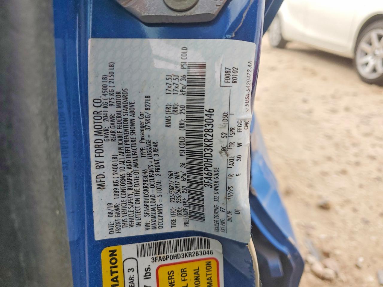 2019 Ford Fusion se