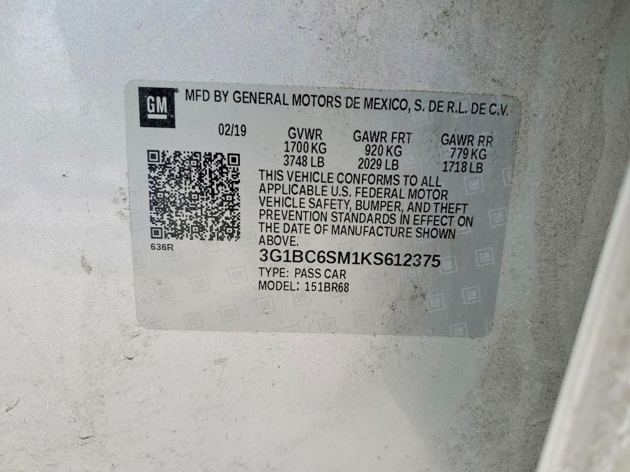 2019 Chevrolet Cruze ls
