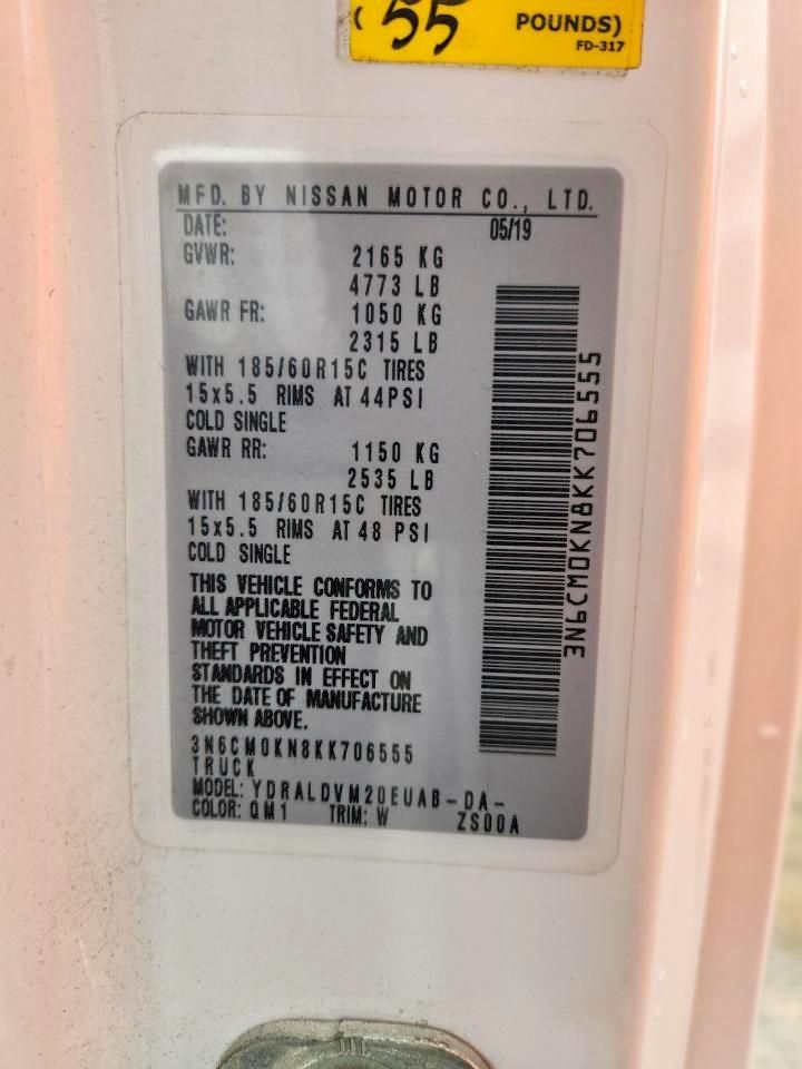 2019 Nissan Nv200 2.5s