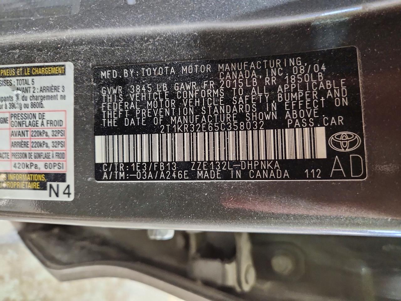 2005 Toyota Matrix xr