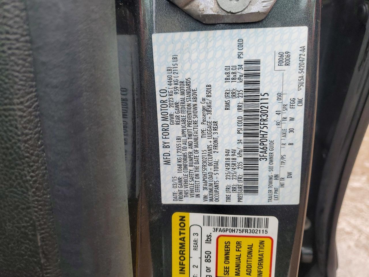 2015 Ford Fusion se