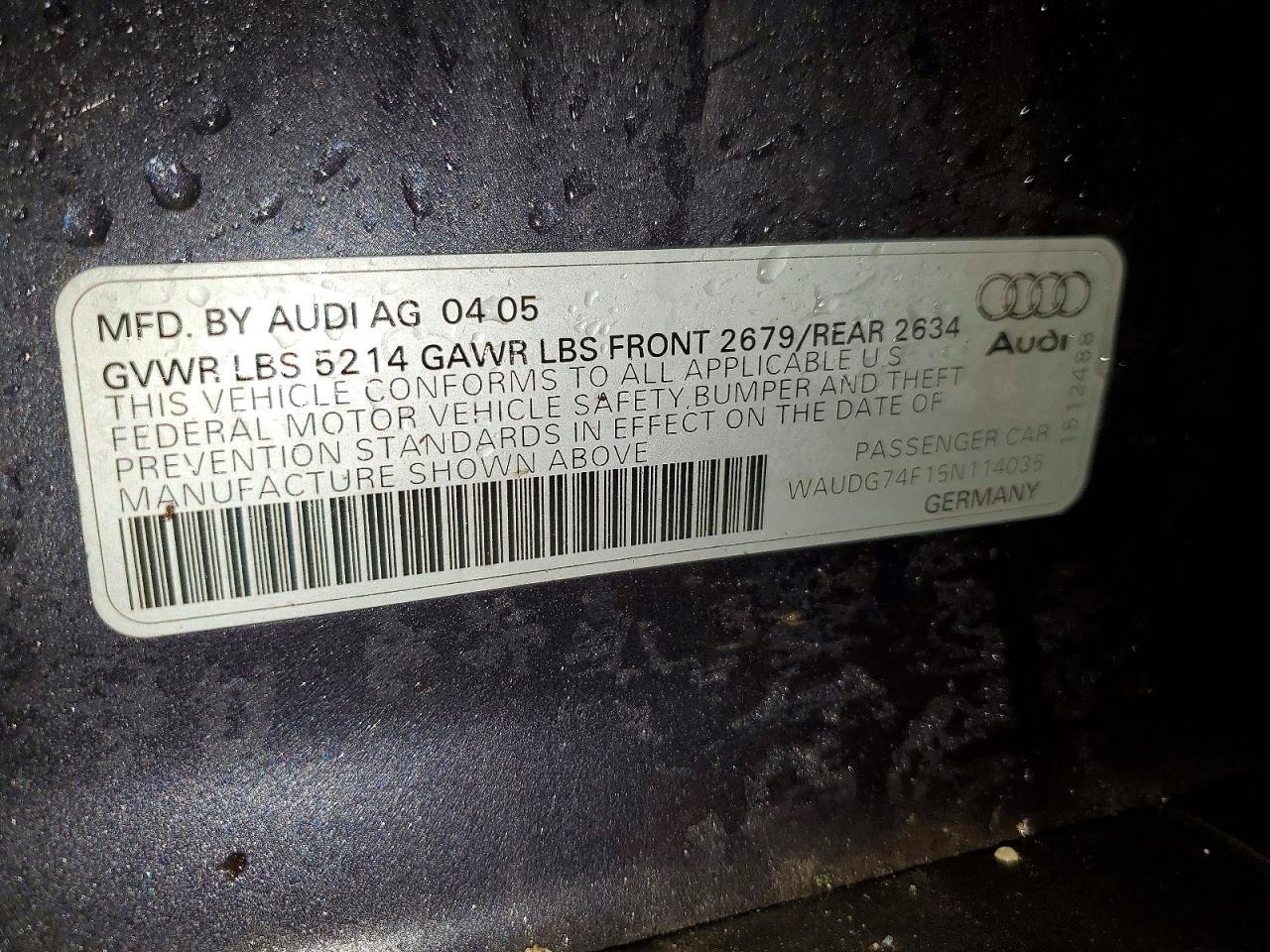 2005 Audi A6 3.2 Quattro